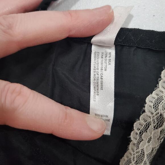 Whimsigoth Vampire Slip Dress Women Medium Black Lace Trim Lingerie Dark Romance - Picture 8 of 9